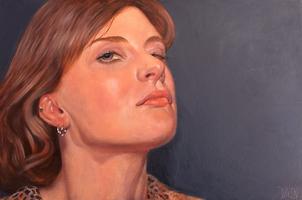 portrait, realisim, oil, woman, face, oil, contemporary, portrait, bob diven, new mexico, artist